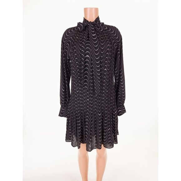 Kate Spade Black Mini Dress with Gold Accents - Picture 5 of 10